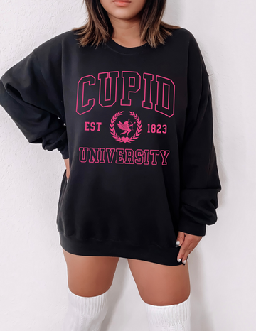 **PRE-ORDER** Cupid University Crewneck (Pink Font)