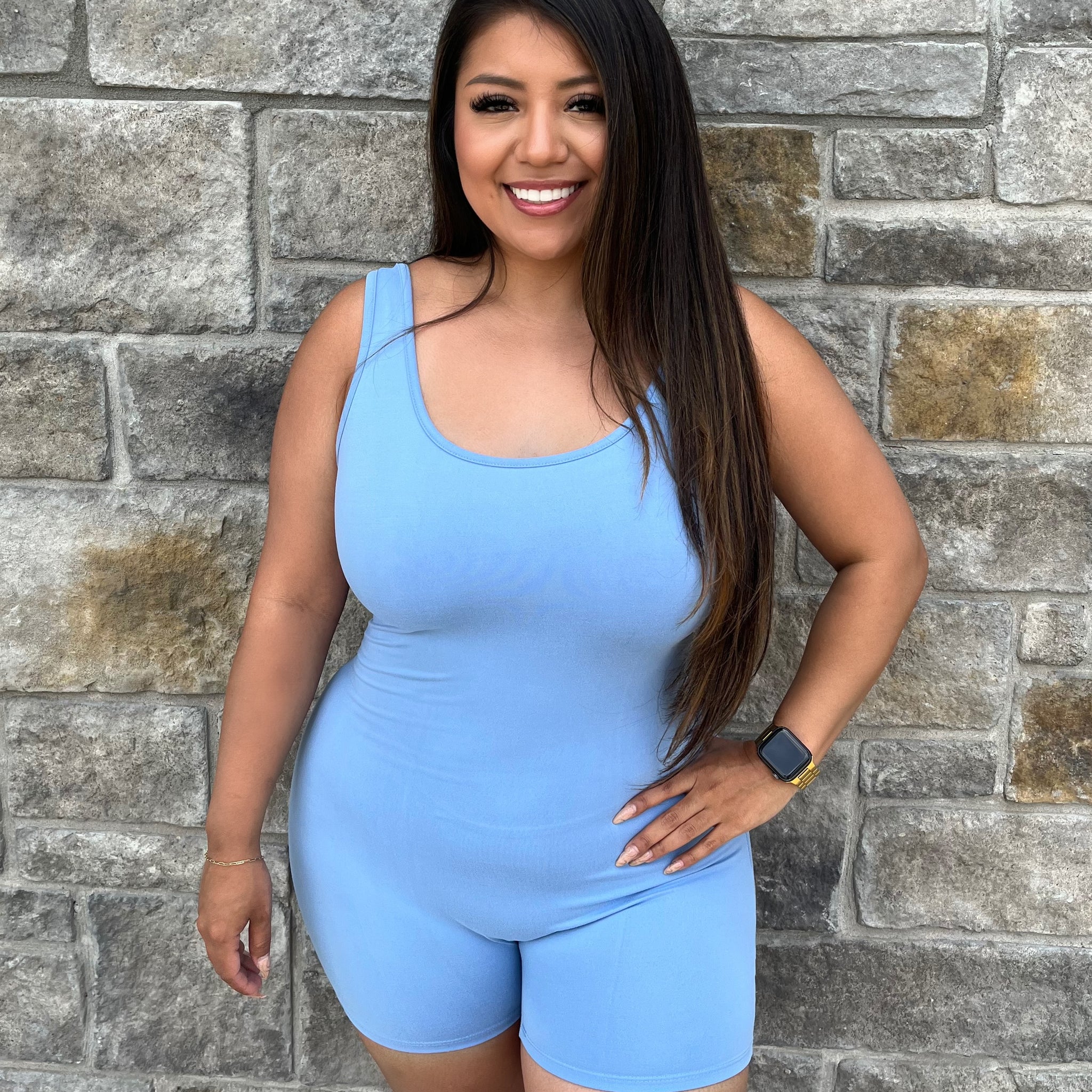 Cute Purpose Romper - Blue