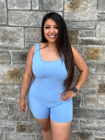 Cute Purpose Romper - Blue