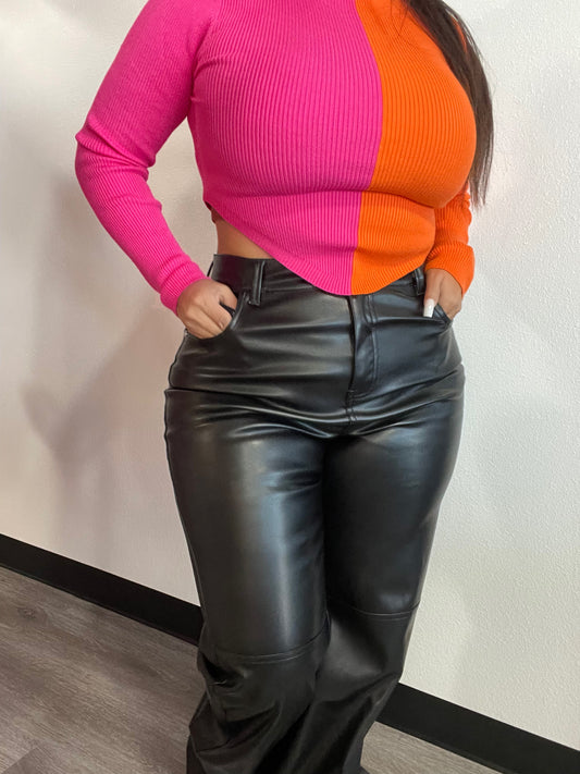 No Feelings Faux Leather Pants